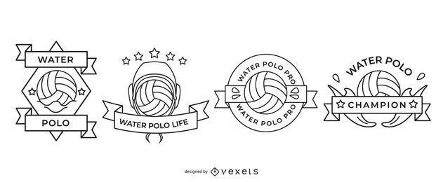 Conjunto de insignias de waterpolo