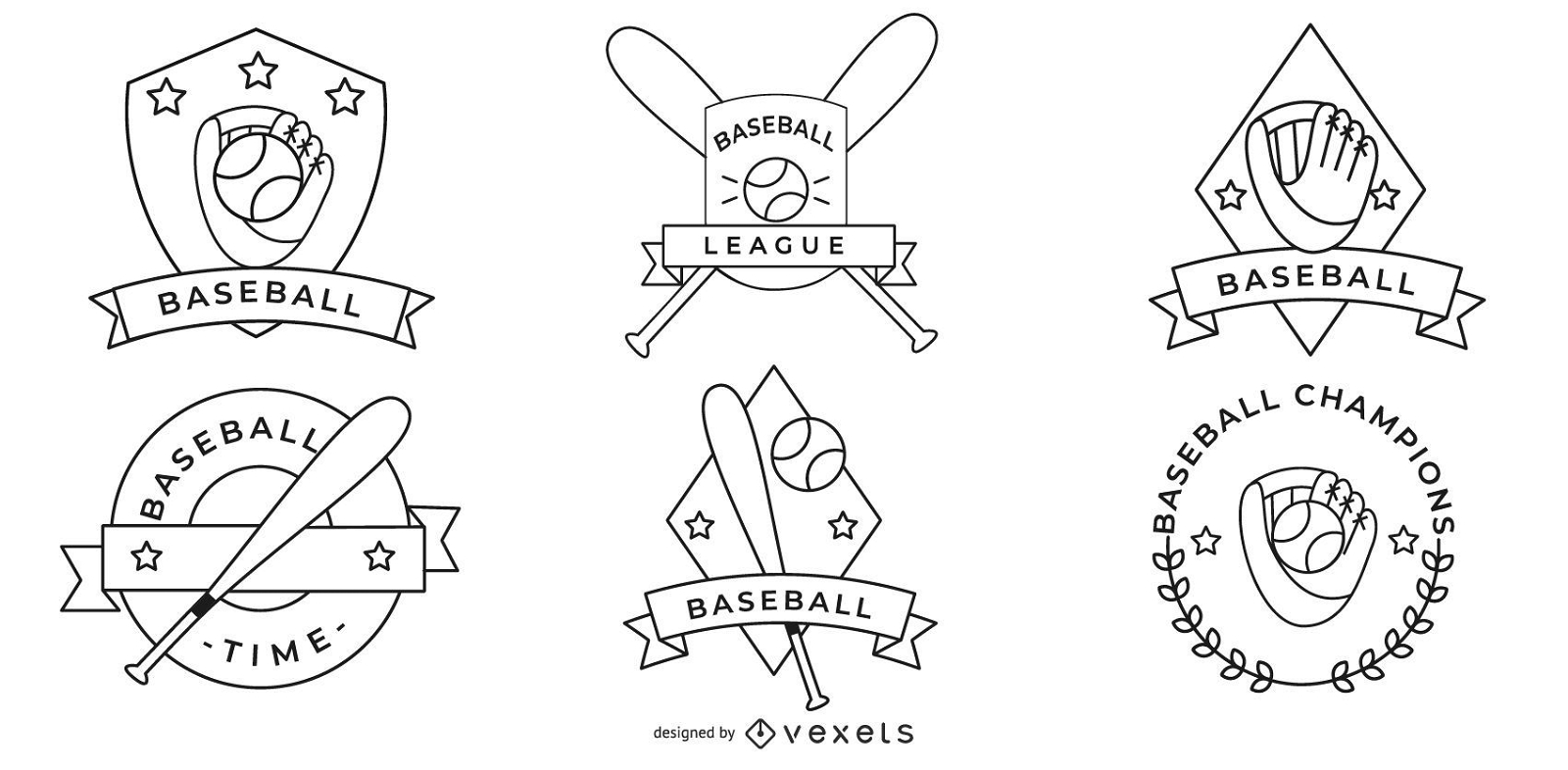 Baseball-Abzeichen-Sammlung