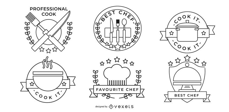 Set de insignias de chef Set de insignias de chef