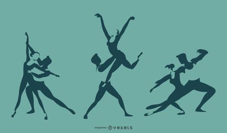 Ballet Duet Silhouette Design