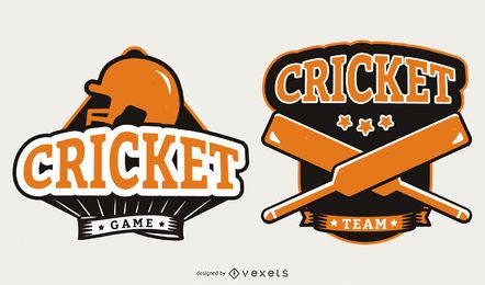 Diseño de insignias de Cricket naranja Diseño de insignias de Cricket naranja
