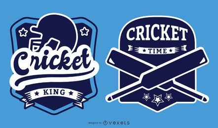 Conjunto de emblemas com tema de críquete