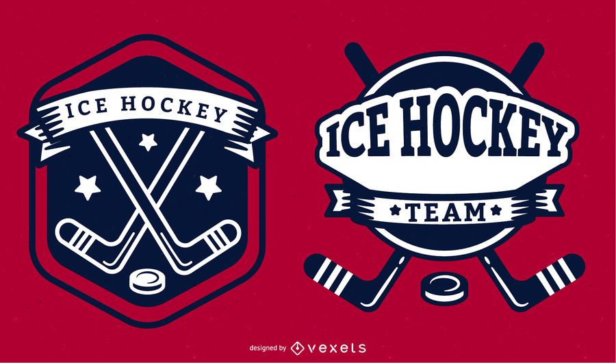 Ice Hockey Team Badge Illustration Ice Hockey Team Badge Illustration