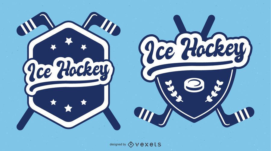 Ice Hockey Badges Set Ice Hockey Badges Set