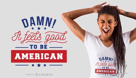 É bom ser o design de camisetas americanas