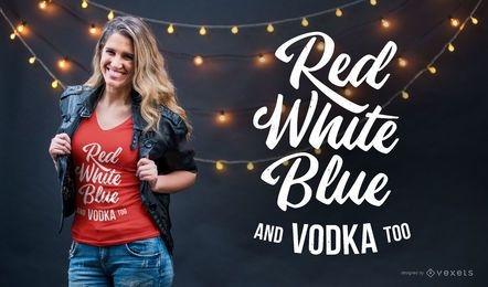 Cores e design de camisetas vodka