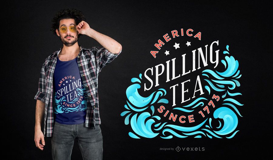 Spilling tea t-shirt design Spilling tea t-shirt design