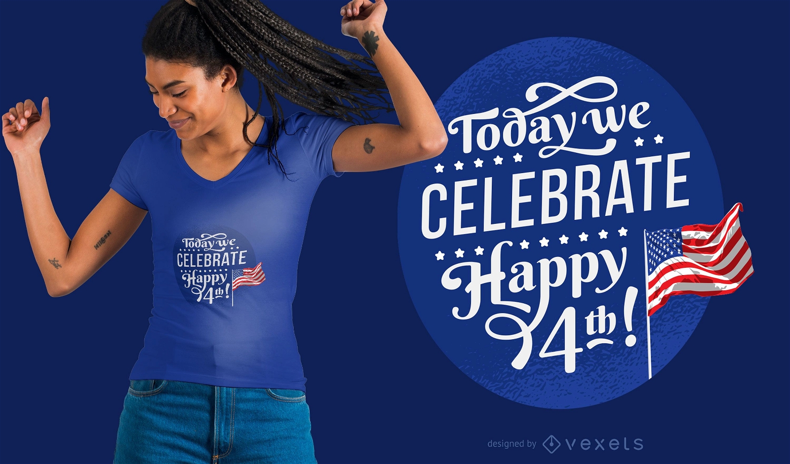 Celebrate July 4th t-shirt design