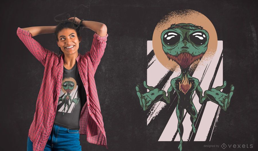 Alien Jesus T-shirt Design Alien Jesus T-shirt Design