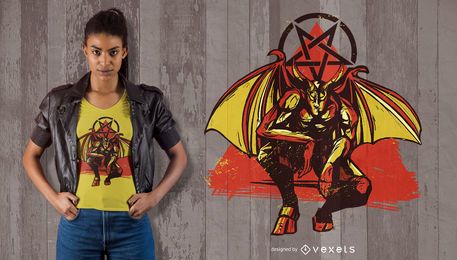 Diseño de camiseta con alas de lucifer Diseño de camiseta con alas de lucifer