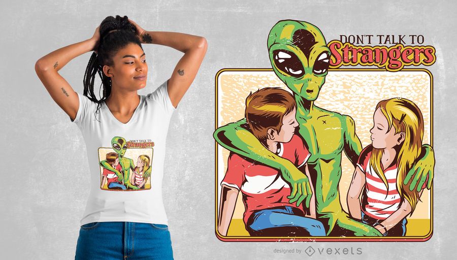 Fale com o design do t-shirt dos desconhecido Fale com o design do t-shirt dos desconhecido