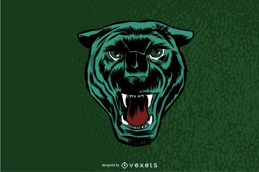 Angry panther illustration Angry panther illustration