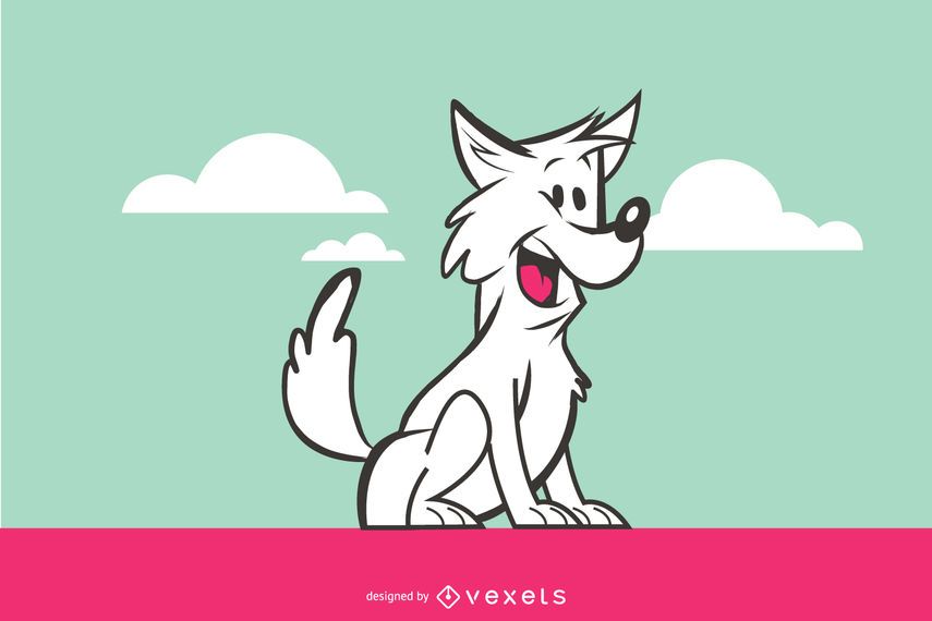 Caricatura, cão, ilustração Caricatura, cão, ilustração