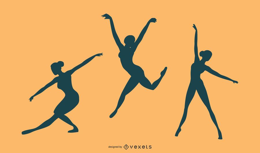 Ballerina Silhouette Vector Set Ballerina Silhouette Vector Set