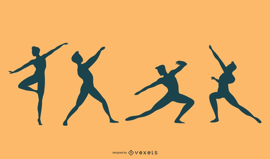 Conjunto de vectores de silueta de bailarina de ballet masculino Conjunto de vectores de silueta de bailarina de ballet masculino