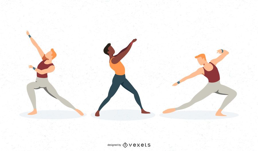 Male Ballet Dancer Vector Set Male Ballet Dancer Vector Set