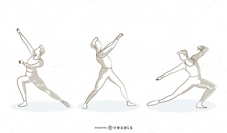 Línea de ballet bailarina masculina diseño vectorial Línea de ballet bailarina masculina diseño vectorial