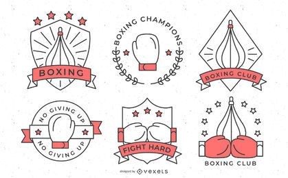 Conjunto de distintivos de boxe Conjunto de distintivos de boxe