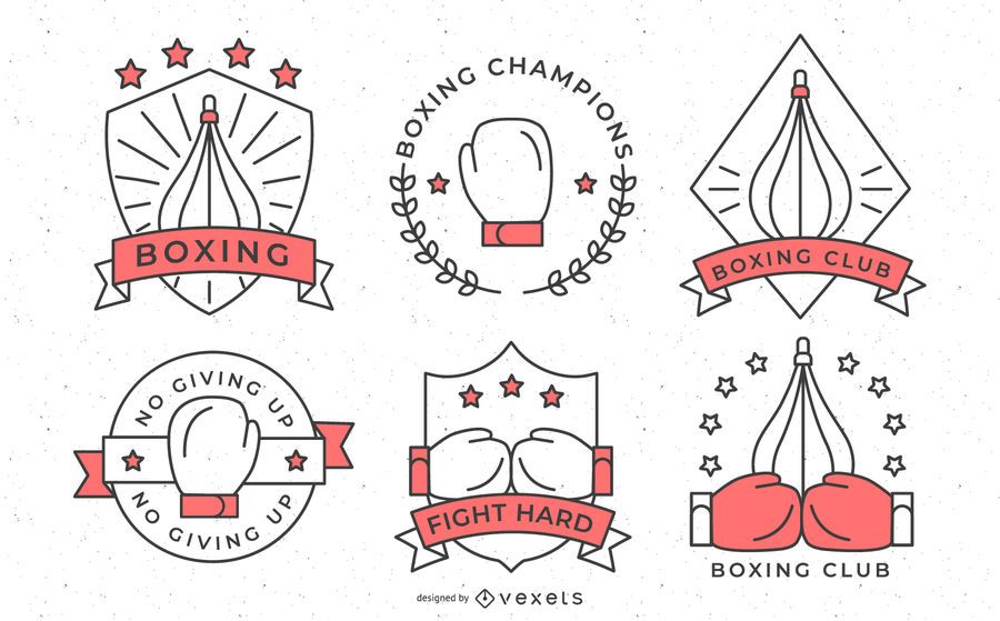 Conjunto de distintivos de boxe Conjunto de distintivos de boxe