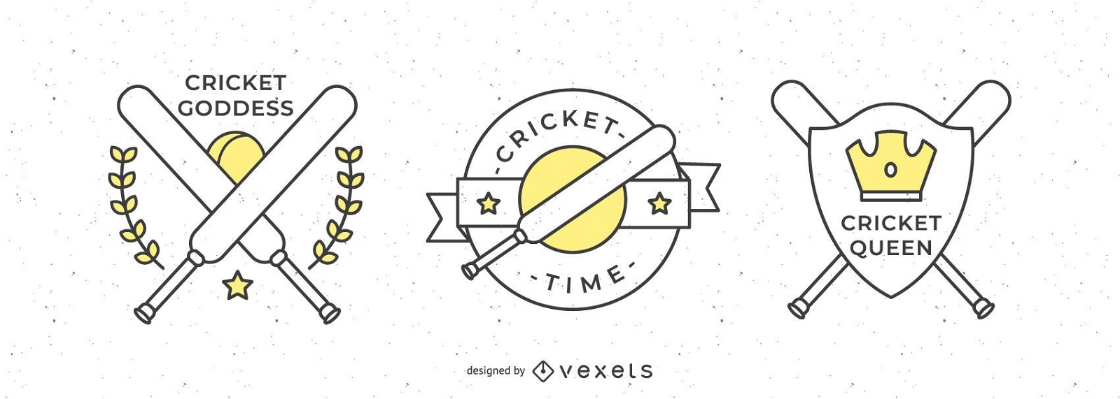 Cricket Sport Abzeichen Design