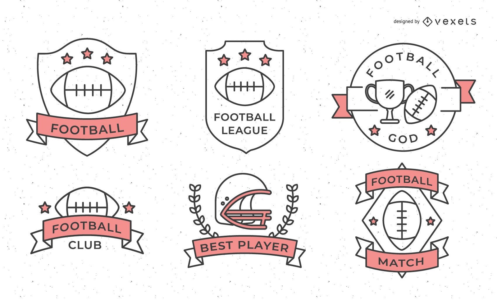 Diseño de insignia de deporte de fútbol