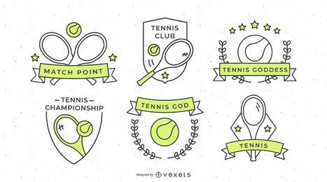 Design de distintivo de esportes de tênis