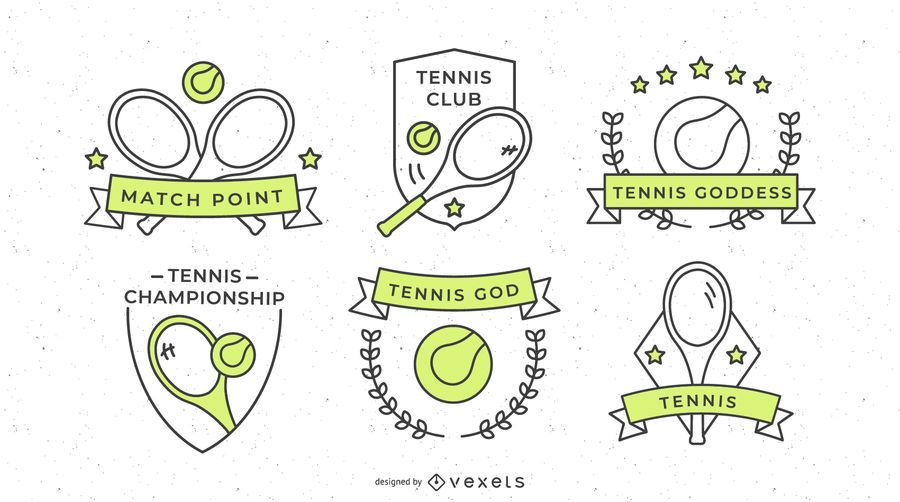 Design de distintivo de esportes de tênis Design de distintivo de esportes de tênis