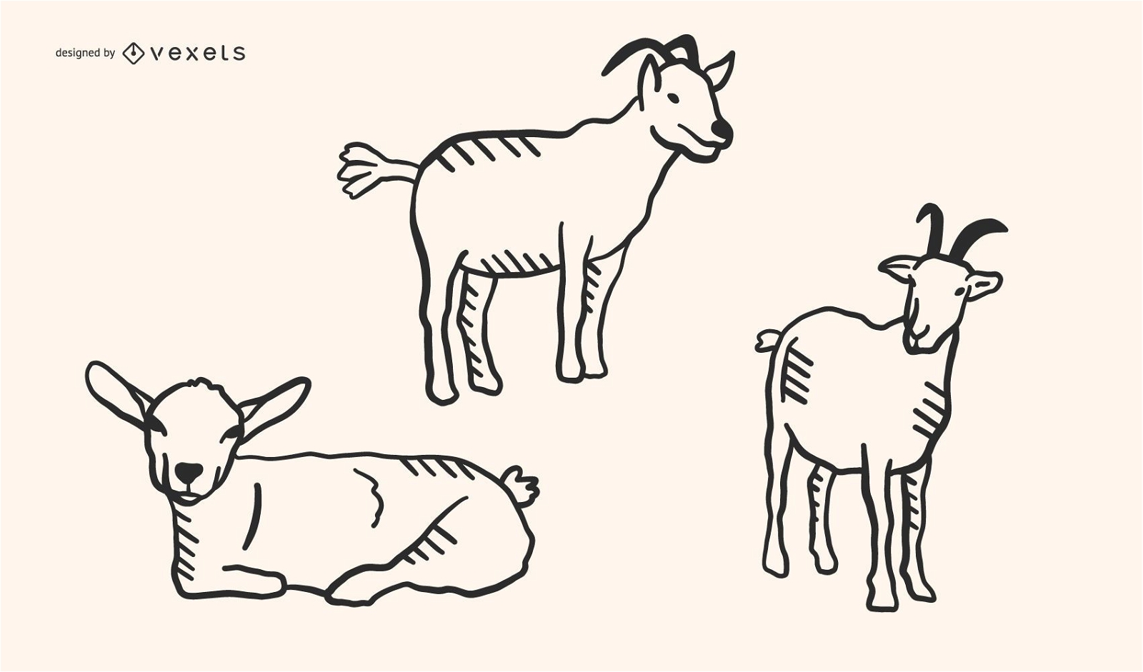 Goat Outline Set