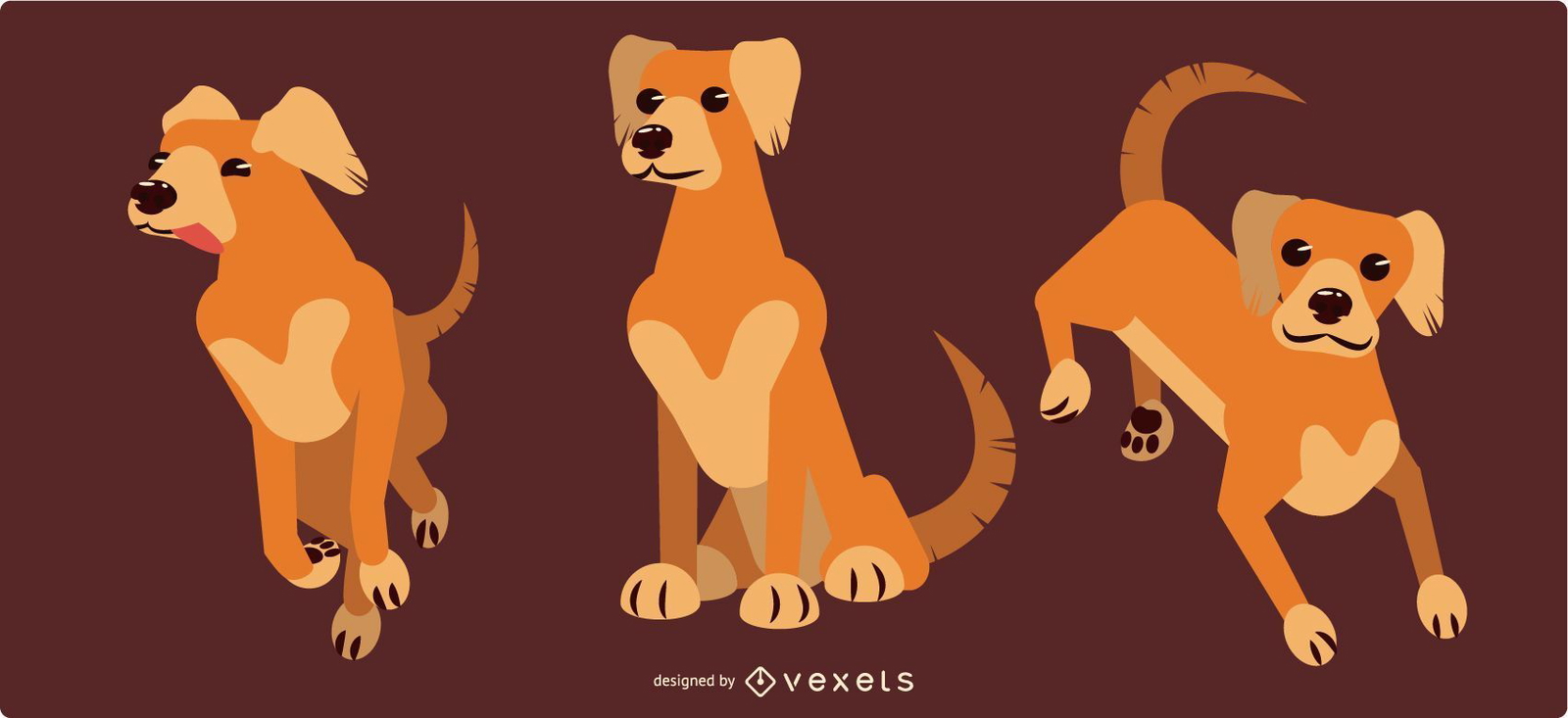 Posiciones De Perro Descargar Vector