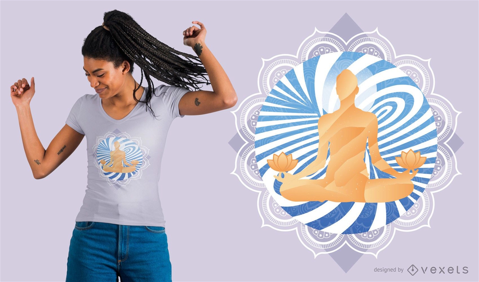Design de camisetas Swirl Meditation