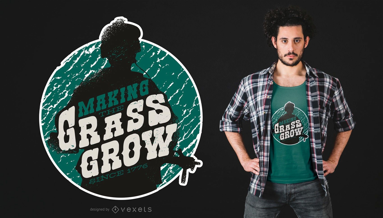 Design de camisetas Grass Grow