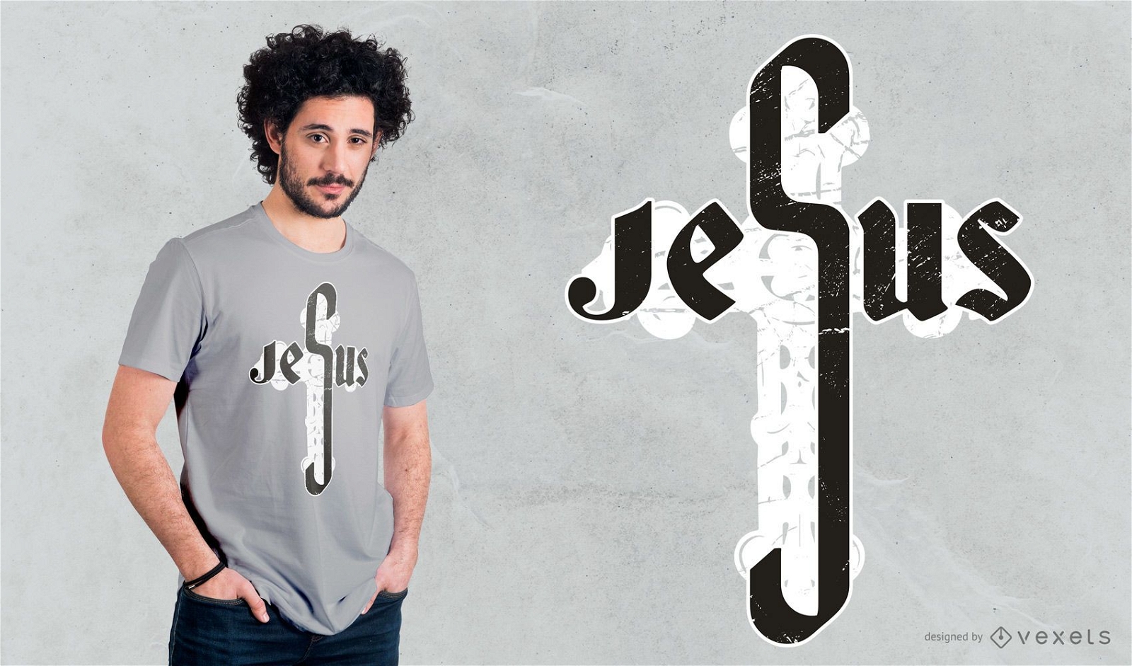 Design de camisetas Jesus Cross