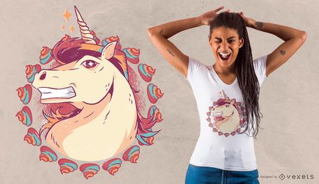 Unicorn Hairstyle T-shirt Design Unicorn Hairstyle T-shirt Design