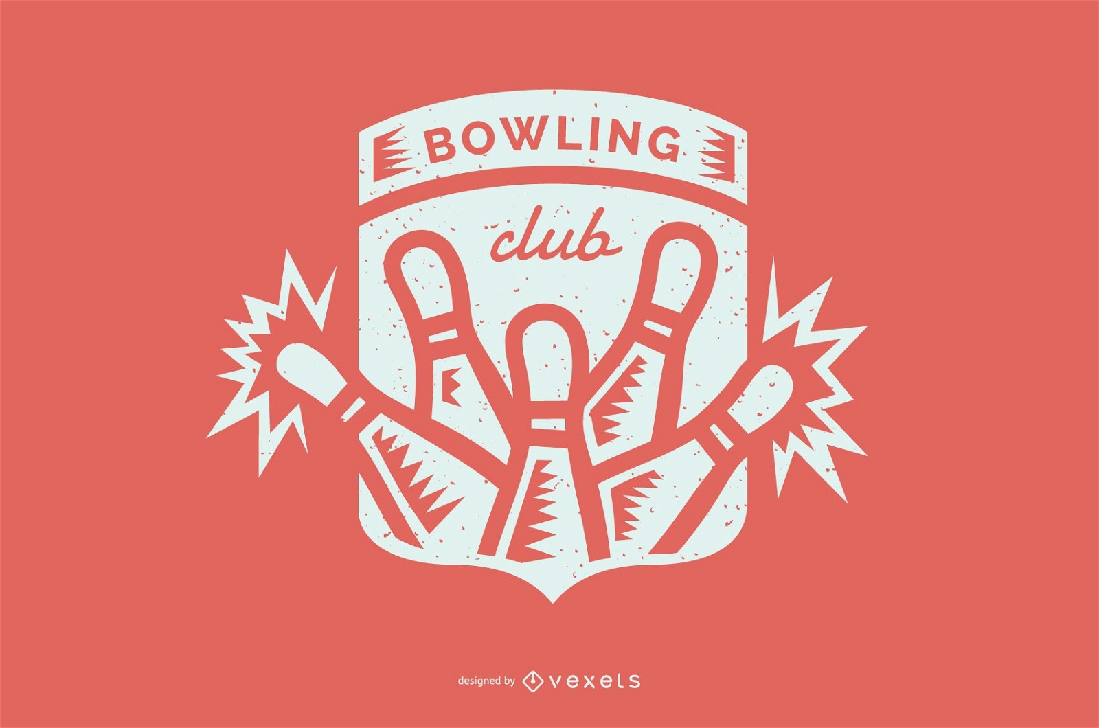 Bowling Club Abzeichen Design