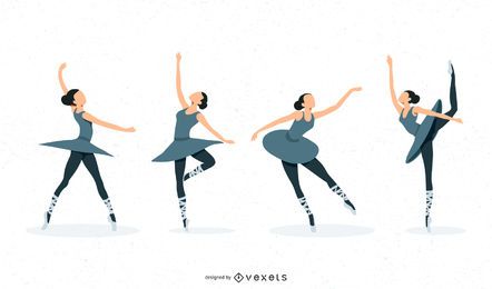 arte vetorial de dançarina de balé arte vetorial de dançarina de balé