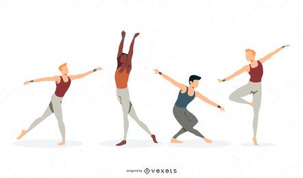 Dançarina de balé vectorial masculino Dançarina de balé vectorial masculino