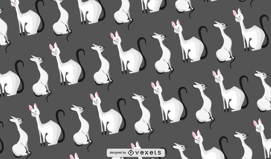 Padrão de gatos elegantes Padrão de gatos elegantes