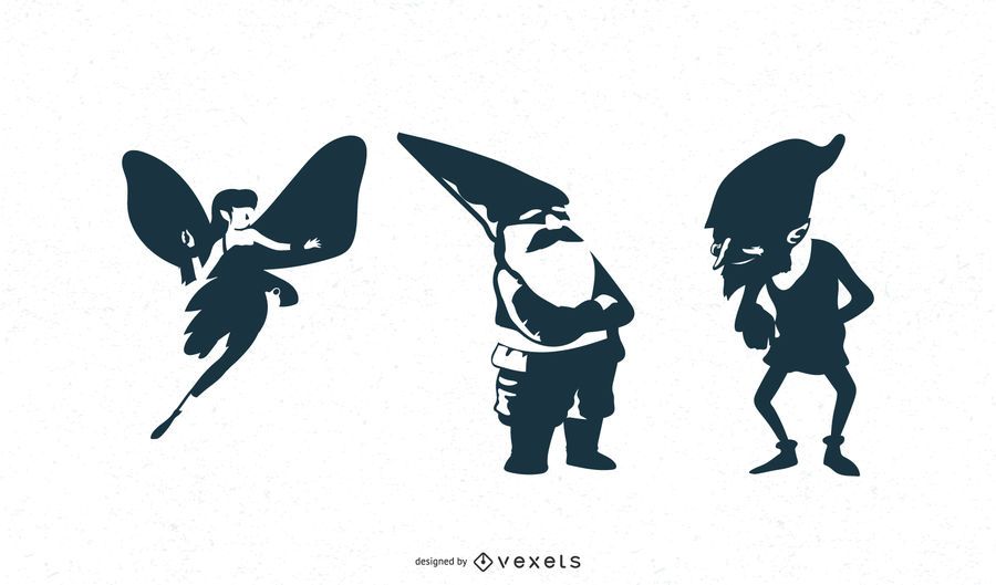 Fantasy character silhouettes Fantasy character silhouettes