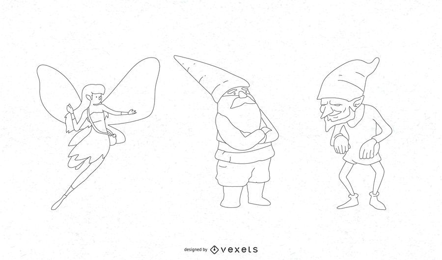 Fantasy Characters Vector Set Fantasy Characters Vector Set