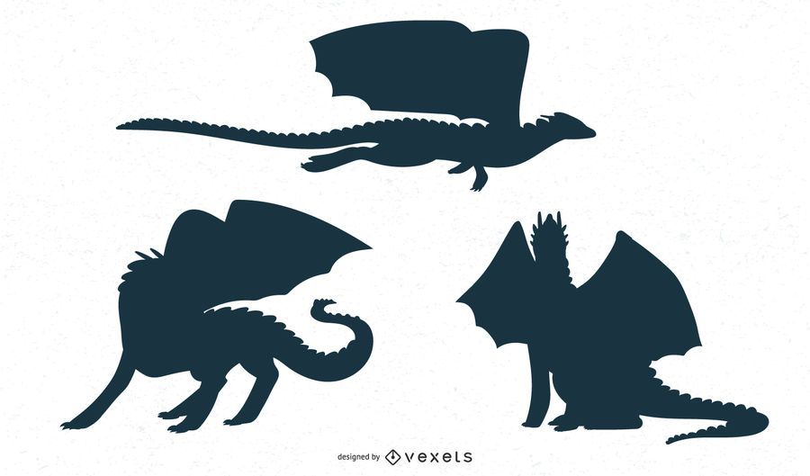 Diseño de la silueta del dragón Diseño de la silueta del dragón