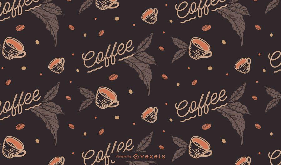 Padrão sem emenda de café Padrão sem emenda de café