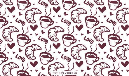 Croissant Coffee Pattern Croissant Coffee Pattern