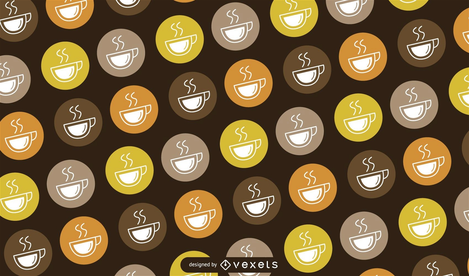 Padrão do logotipo da xícara de café