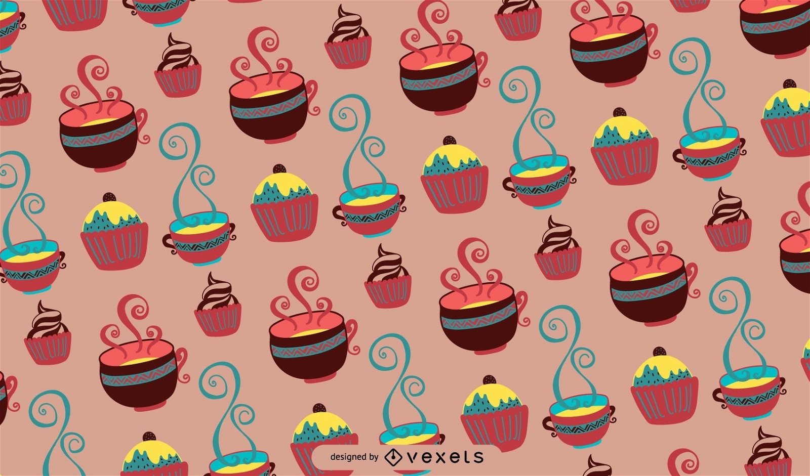 Coffee Time Tileable Pattern