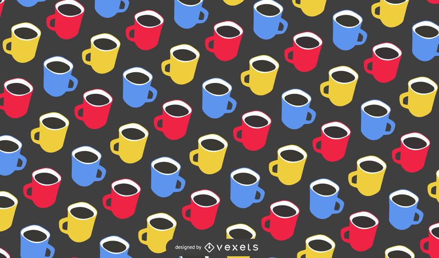 Seamless Coffee Mug Pattern Design Seamless Coffee Mug Pattern Design