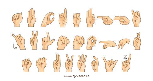 Sign Language Alphabet Vector Chart Vector Download