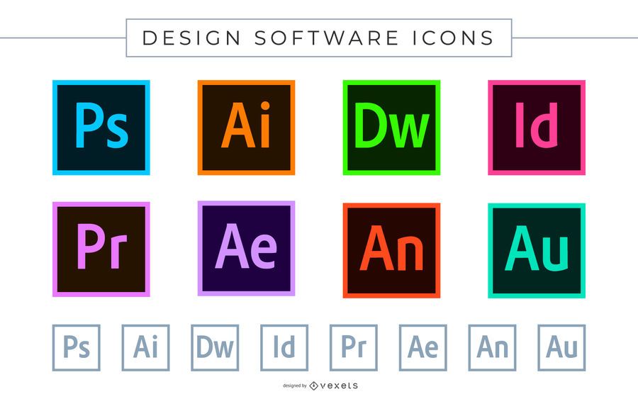 Iconos de software de Adobe Iconos de software de Adobe