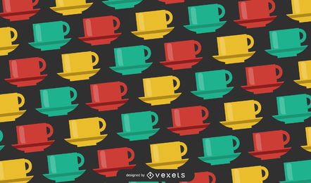 Multicolored Mugs Pattern Design Multicolored Mugs Pattern Design