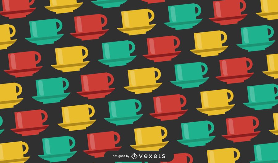Multicolored Mugs Pattern Design Multicolored Mugs Pattern Design
