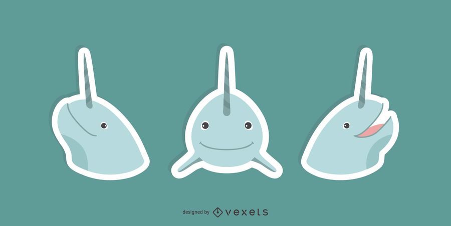 Narwhale Sticker Set Narwhale Sticker Set